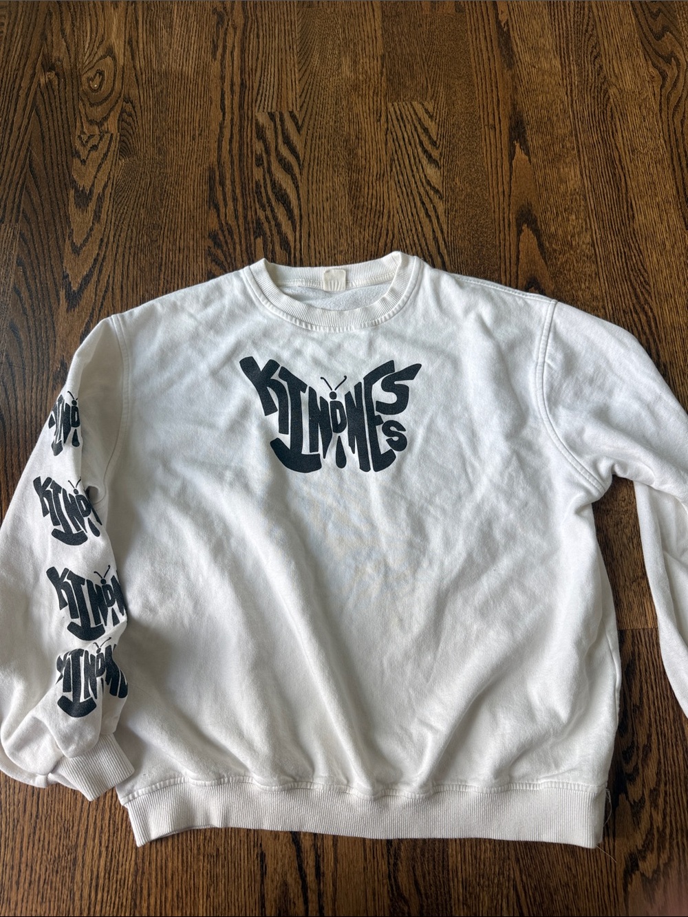 Urban Outfitters White Sweatshirt with Black Graphic